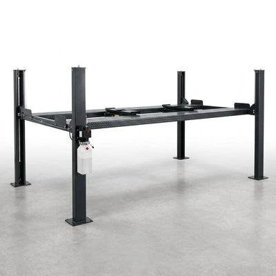 4-Post Car Lift Built for Heavy Duty Storage, 8000 lb Capacity, Extended Length, Cable-Driven System