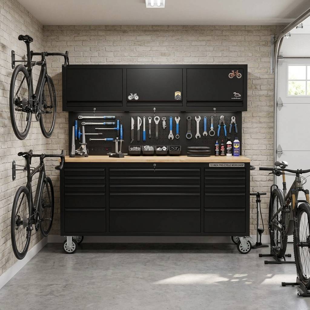 GTools GT7218 72-Inch Rolling Tool Chest Workstation with Light & Power
