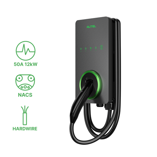 Autel AC Lite Home 50A NACS EV Charger, 12kW, Hardwired