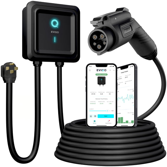EVIQO Level 2 EV Charger, 240V, J1772, NEMA 14-50