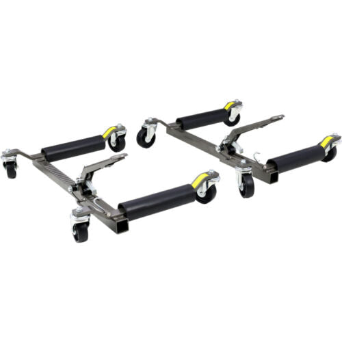 2-in-1 Hydraulic Car Skates: Effortlessly Position Your Vehicle with Wheel Dolly and Tire Jack Combo