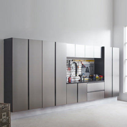 Nova Series Wood Wall Mounted Garage Cabinet in Metallic