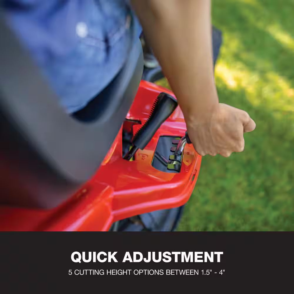 30 In. 10.5 HP Briggs and Stratton Engine 6-Speed Manual Drive Gas Rear Engine Riding Mower with Mulch Kit Included