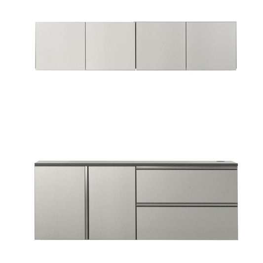 Nova Wall-Mounted Garage Cabinet Set C, Metallic Gray