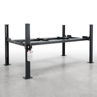 4-Post Car Lift Built for Heavy Duty Storage, 8000 lb Capacity, Extended Length, Cable-Driven System — Studio Shot