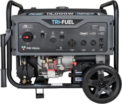 15,000W Tri-Fuel Portable Generator 550Cc Engine with Electric Start, G15KTN