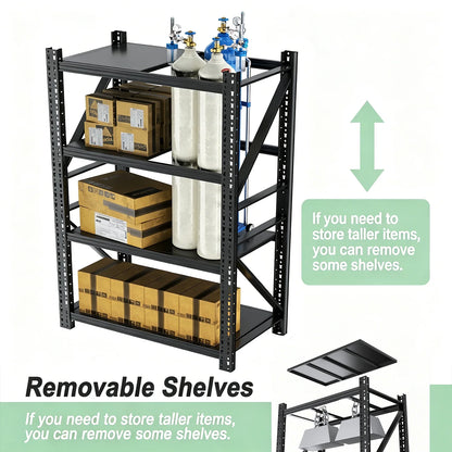 3 Sets Heavy Duty Garage Shelving,73"H 3000LBS Load Capacity Metal Garage Storage Shelves Adjustable Industrial Shelving Unit for Garage,Warsehouse,Workshop
