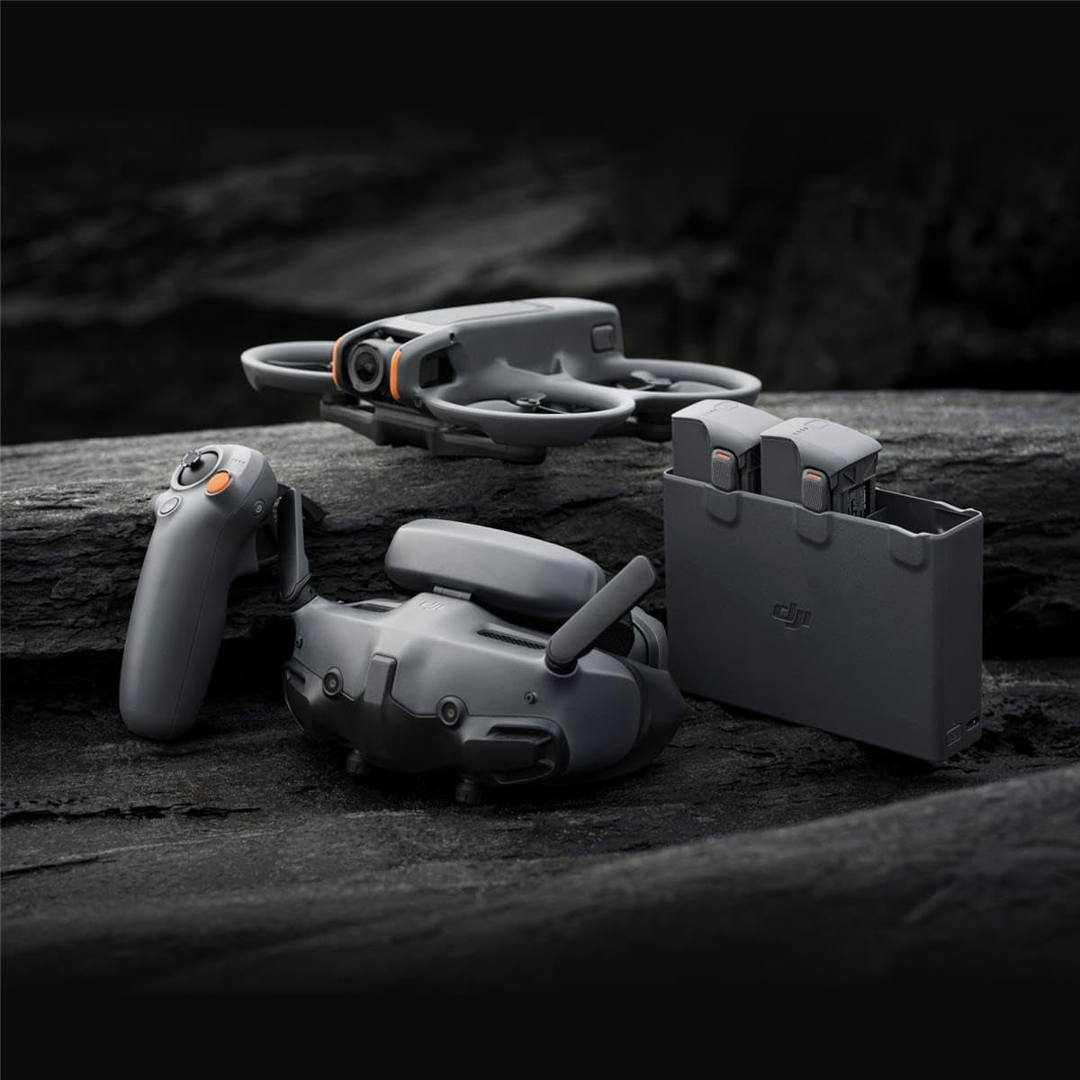 DJI Avata 2 Fly More Combo (3 Batteries) FPV Drone with Camera 4K, One-Push Acrobatics, Propeller Guard, 155 FOV, Camera Drone, Goggles 3 & RC Motion 3 + SD Card & Landing Pad,Gray,Beginner-Friendly