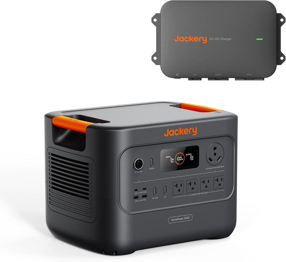 Jackery Homepower 3000 and DC-DC Alternator Charger, 3072Wh, 3600W Output