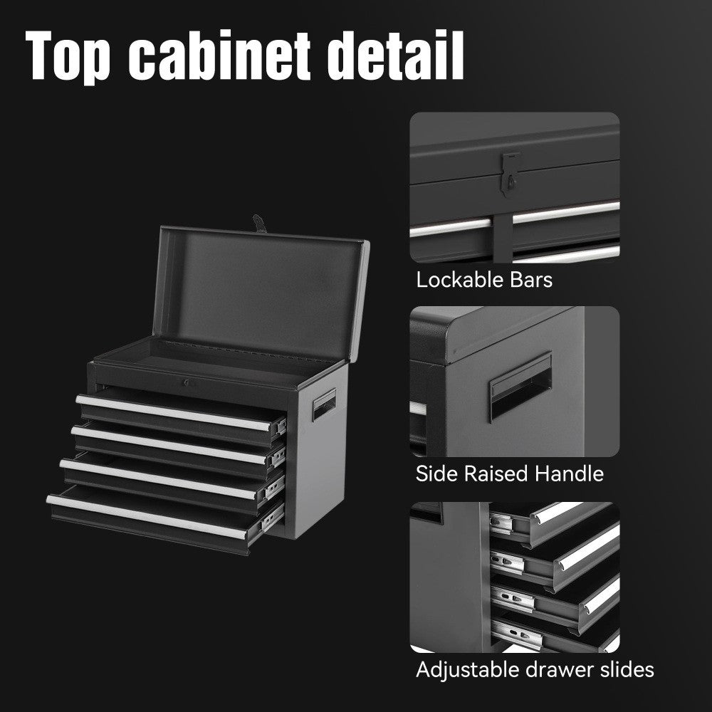 5-Drawer Rolling Tool Chest Storage Cabinet with Detachable Top Tool Box