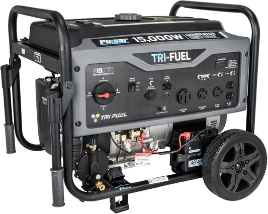 15,000W Tri-Fuel Portable Generator 550Cc Engine with Electric Start, G15KTN
