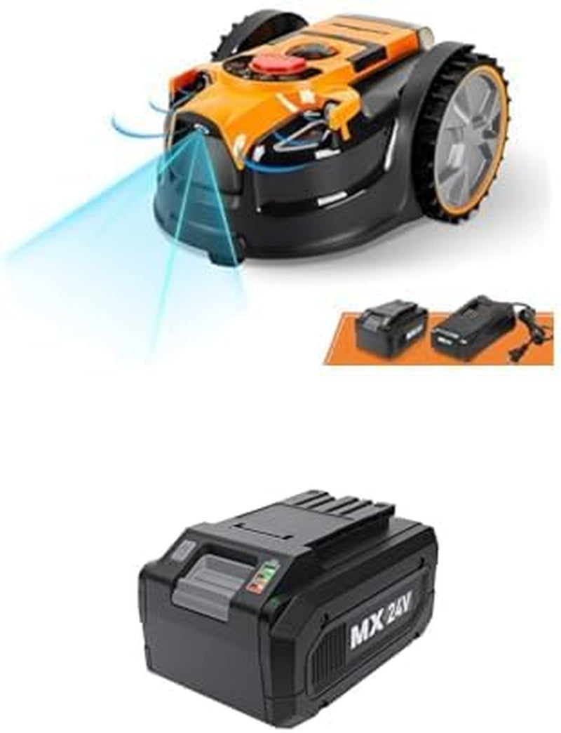 Ocumow™ Perimeter Wire Free Robot Lawn Mower +  24LB4005-CN 24V 4.0Ah Battery Suit 24V / 48V Cordless Machine