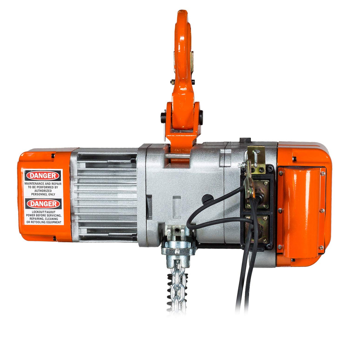 2200 Lbs 1 Ton Electric Chain Hoist with Remote Control 110V- 20 Ft Lifting Height, 1 Speed, Single Phase with G80 Chain, H2 Duty for Overhead Crane, Warehouse