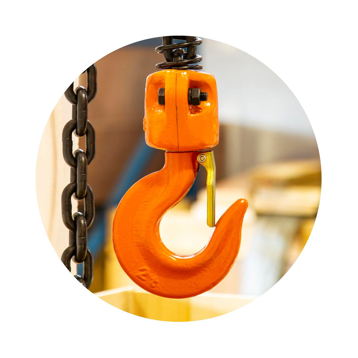 4400 Lbs 2 Ton Electric Chain Hoist 3 Phase 208V-240/440-480V -20 Ft Lifting Height, H3 Duty Class, G100 Chain for Heavy-Duty Lifting, Warehouse & Industrial Use