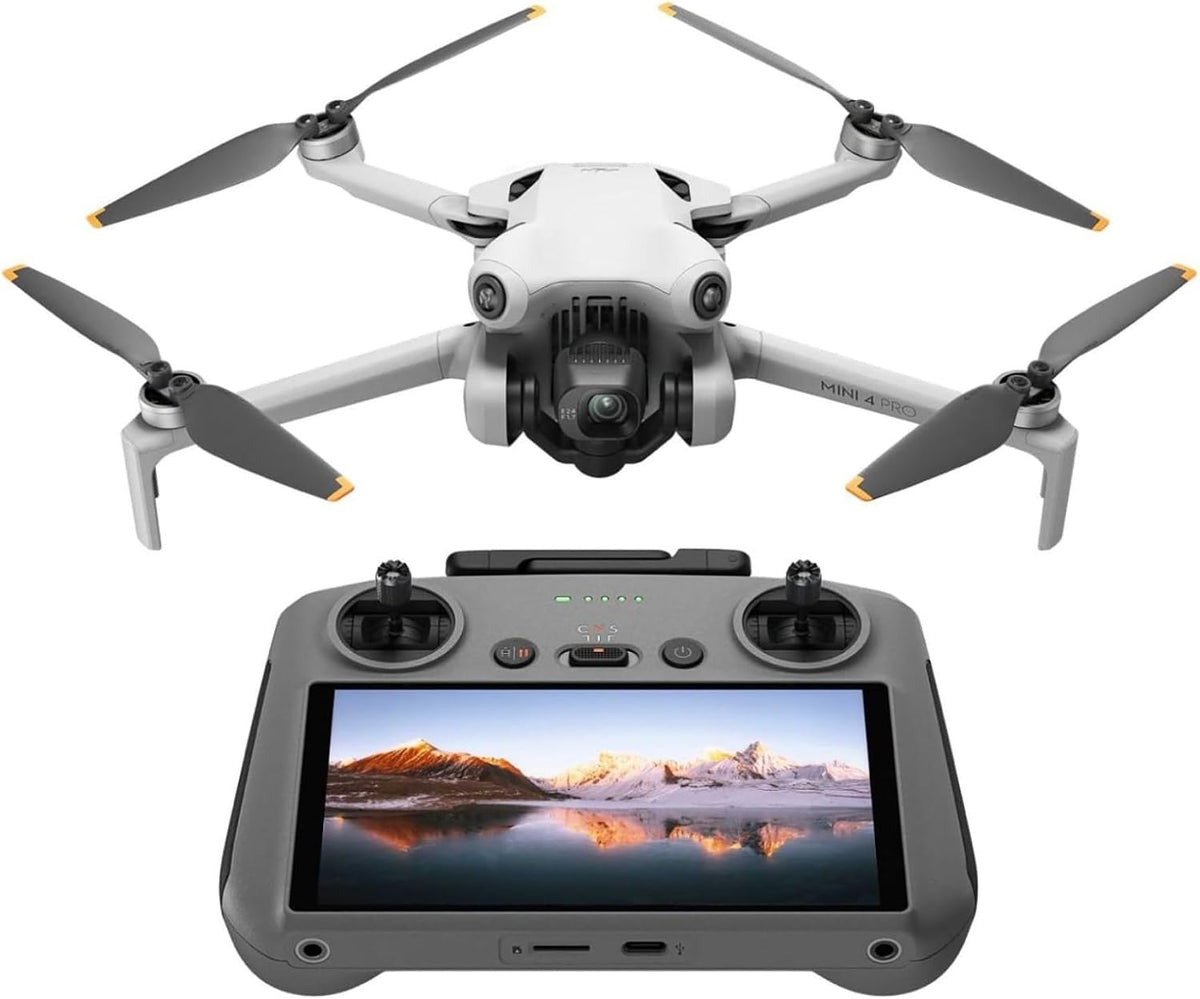 DJI Mini 4 Pro (DJI RC 2), Drones with Camera for Adults 4K, under 0.549 Lbs/249 G, 34 Mins Flight Time, 20Km Max Video Transmission Distance, Omnidirectional Vision Sensing, Mini Drone for Beginners