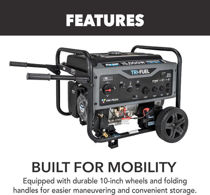 15,000W Tri-Fuel Portable Generator 550Cc Engine with Electric Start, G15KTN