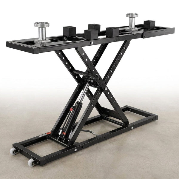 Car Lift, 7,000 Lbs. Capacity Portable Car Lift, 26.8 In. Max. Height, Carbon Steel Truck Lift with 120-Volt Power Unit — Studio Shot