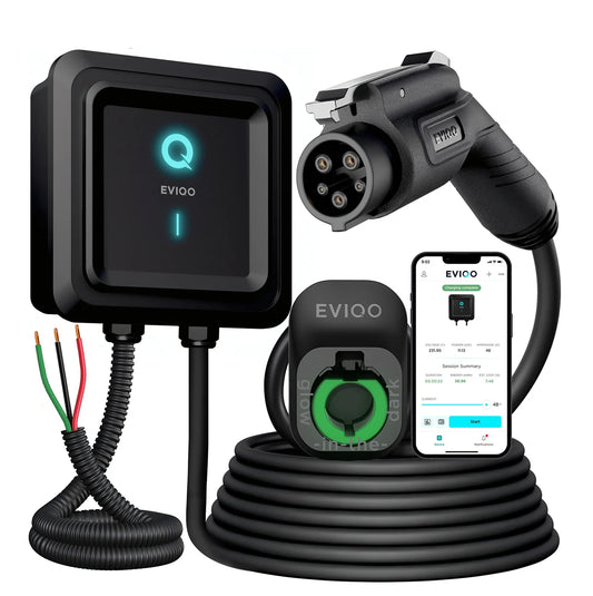 EVIQO J1772 Level 2 EV Charger, 48A, 240V, Hardwired