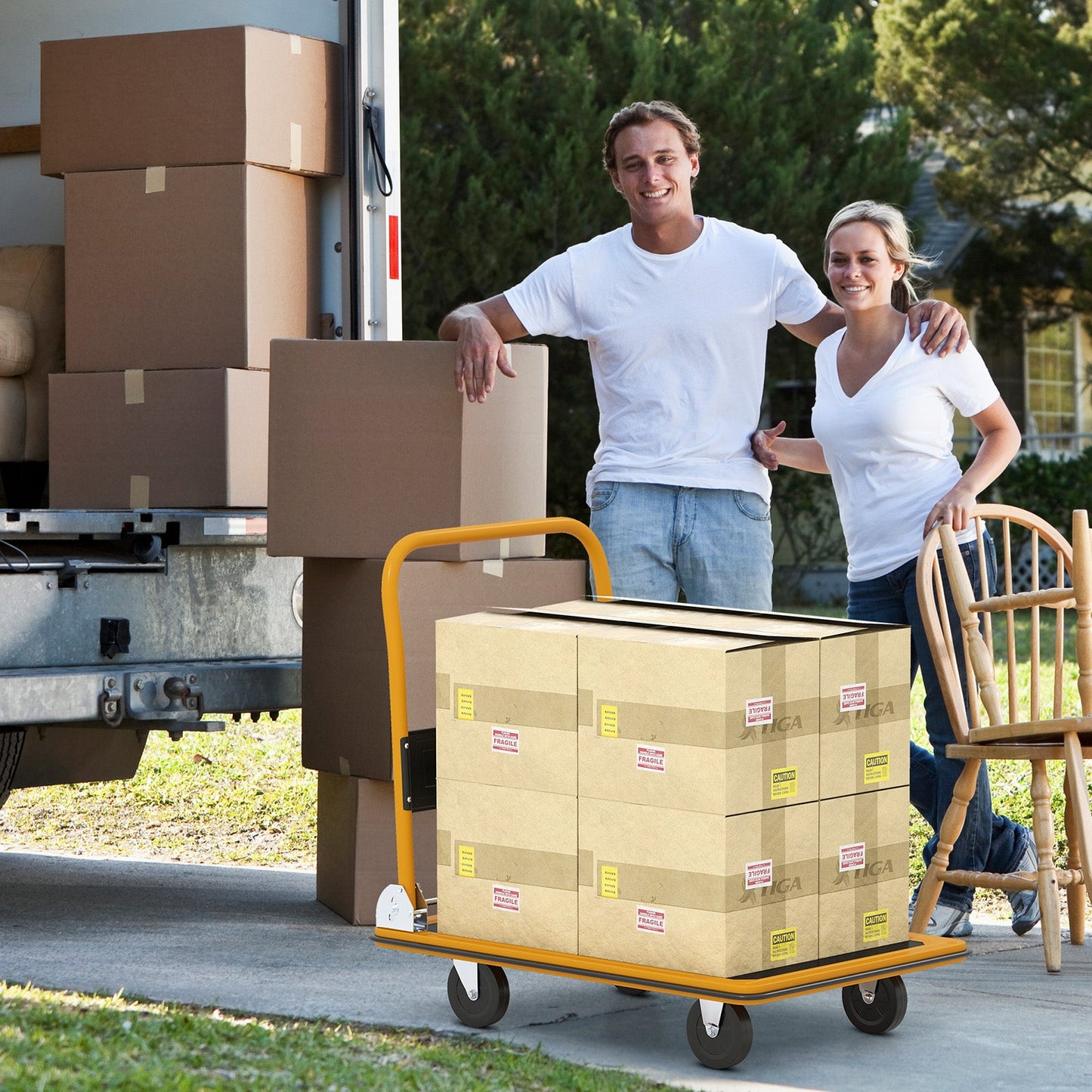 660 Pounds Folding Platform Cart Dolly Hand Truck