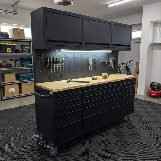 GTools GT7218 72-Inch Rolling Tool Chest Workstation with Light & Power
