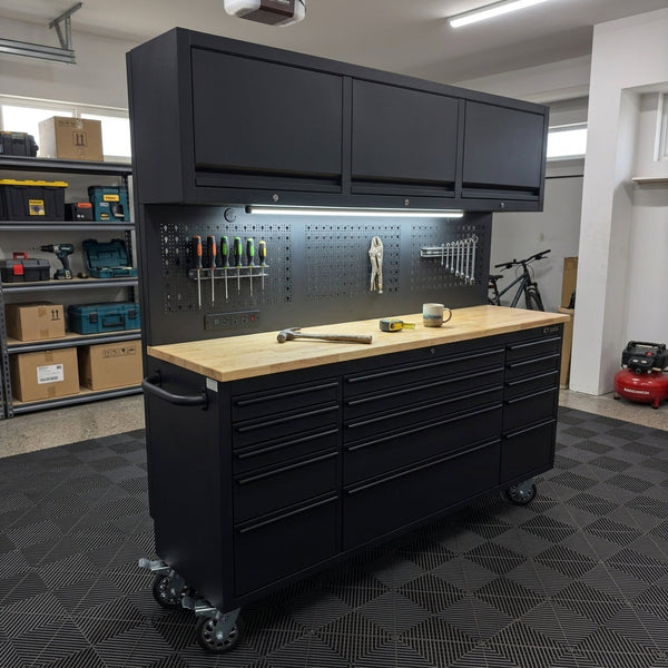 GTools GT7218 72-Inch Rolling Tool Chest Workstation with Light & Power
