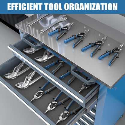 7-Drawer Rolling Tool Chest with Wheels&Foot Pads,Bluetool Cabinet