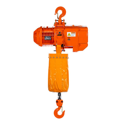 4400 Lbs 2 Ton Electric Chain Hoist 3 Phase 208V-240/440-480V -20 Ft Lifting Height, H3 Duty Class, G100 Chain for Heavy-Duty Lifting, Warehouse & Industrial Use