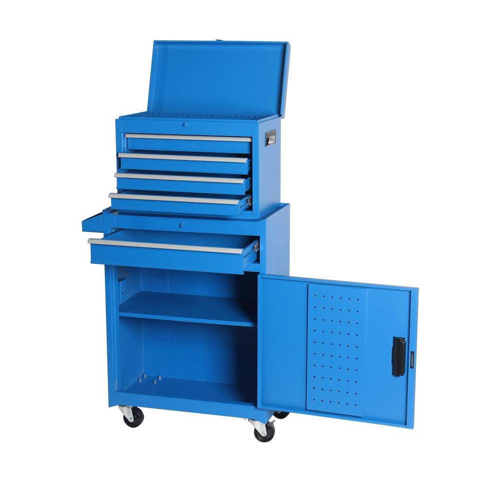 5-Drawer Rolling Tool Chest Storage Cabinet with Detachable Top Tool Box
