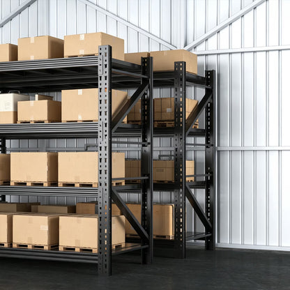 3 Sets Heavy Duty Garage Shelving,73"H 3000LBS Load Capacity Metal Garage Storage Shelves Adjustable Industrial Shelving Unit for Garage,Warsehouse,Workshop