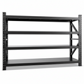 8000LBS Heavy Duty Storage Shelves, 4 Tier Adjustable Garage Shelving Unit, Heavy Duty Metal Shelving for Garage, Basement, Warehouse, Storage Room, Garage Storage Shelves, 79" W X 24" D X 74" H Black